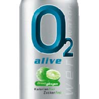 New taste of O2 alive power water: LIME-GINGER